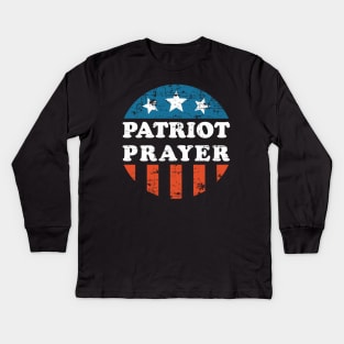 Patriot Prayer Distressed Kids Long Sleeve T-Shirt